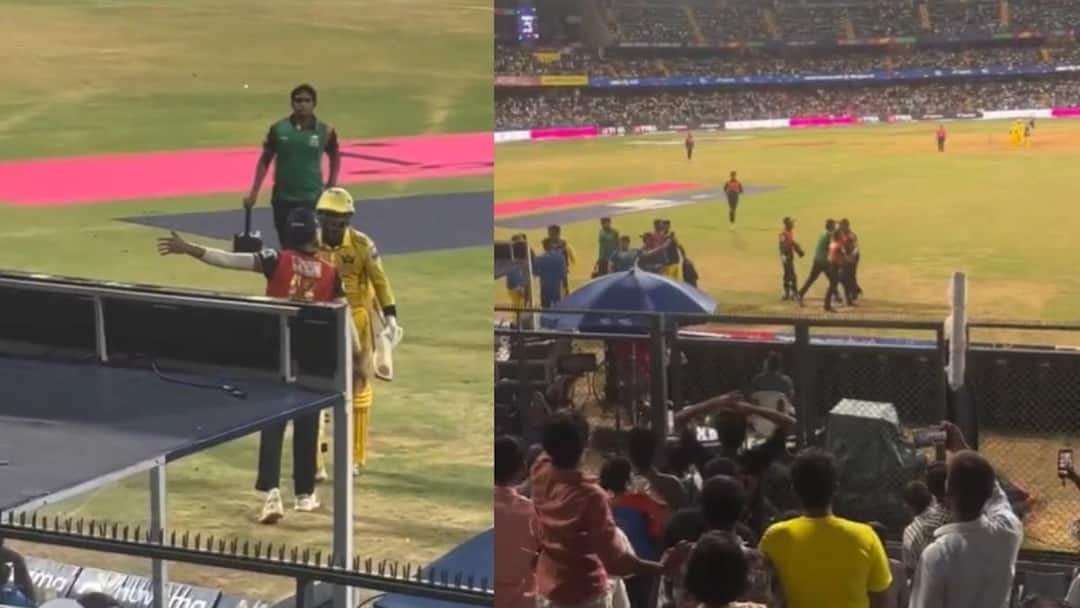 Watch: Players are bent upon turning the cricket ground into a WWE ring, there is a lot of uproar in the final; watch video