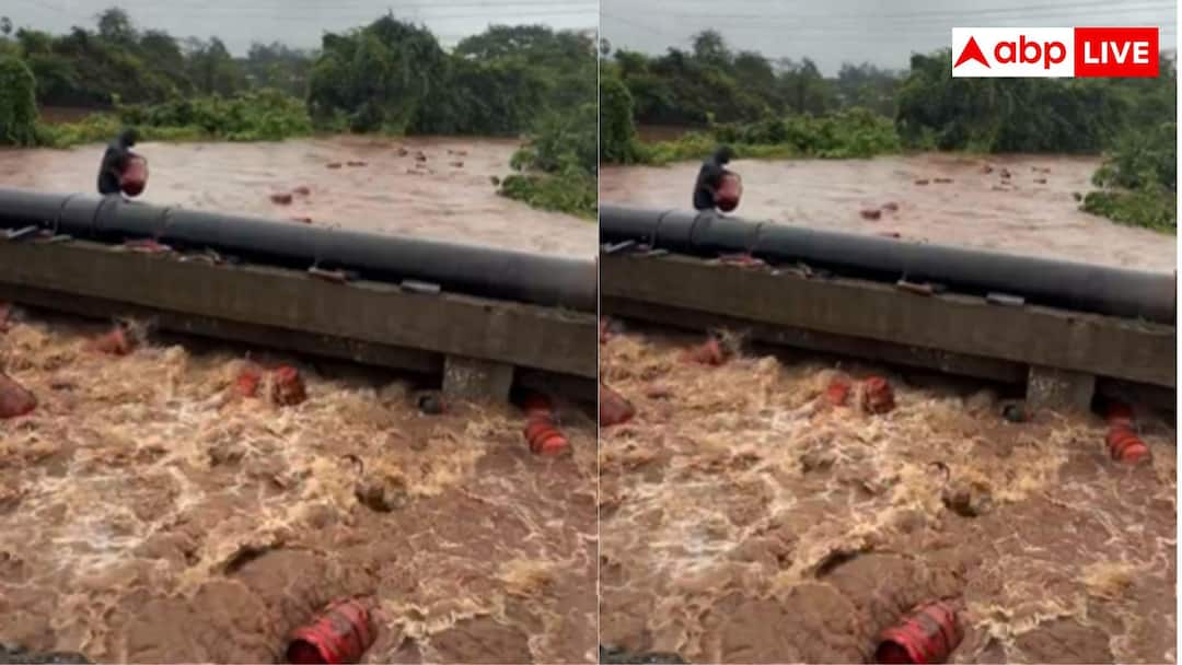 Viral video: Thousands of LPG cylinders washed away in flood water, users after watching the video said – Account of deeds