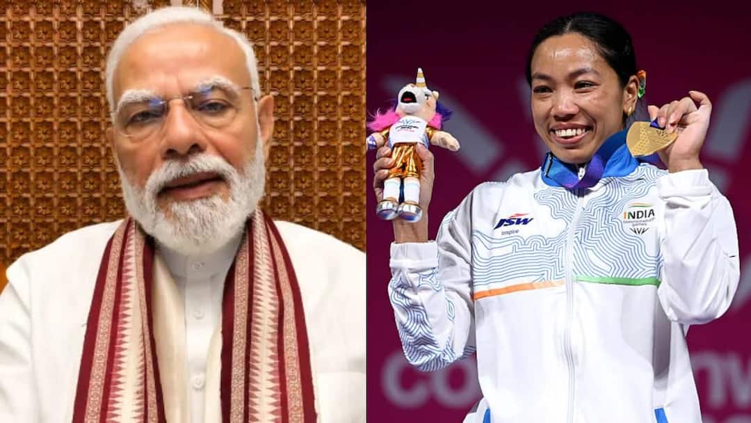 Commonwealth Games 2026: PM Modi congratulated Mirabai Chanu on scoring a hat-trick of gold.